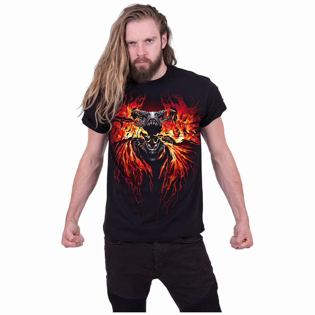 GOT - FIRE AND BLOOD - T-Shirt Black - Image 3