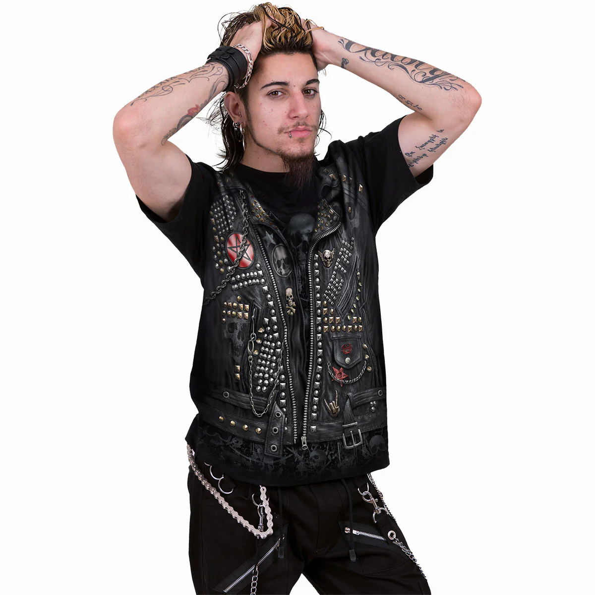 GOTH METAL - Allover T-Shirt Black - Image 3