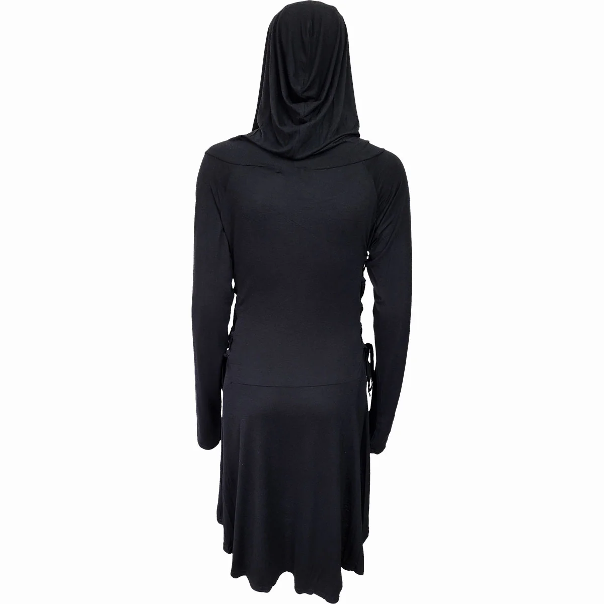 GOTHIC ELEGANCE - Black Widow Gothic Hooded Dress - Image 2
