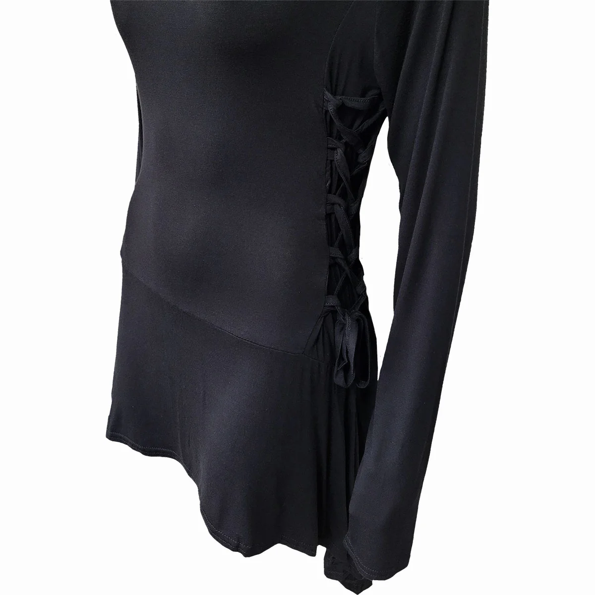 GOTHIC ELEGANCE - Black Widow Gothic Hooded Dress - Image 3