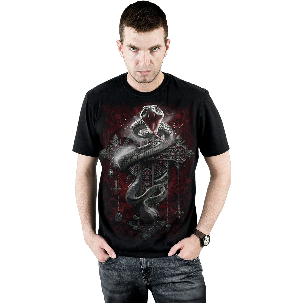 GOTHIC SERPENT - T-Shirt Black - Image 3