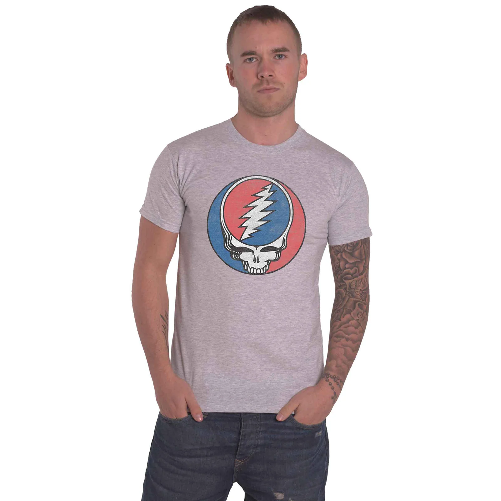 GRATEFUL DEAD - STEAL YOUR FACE CLASSIC - T-Shirt Grey - Image 2