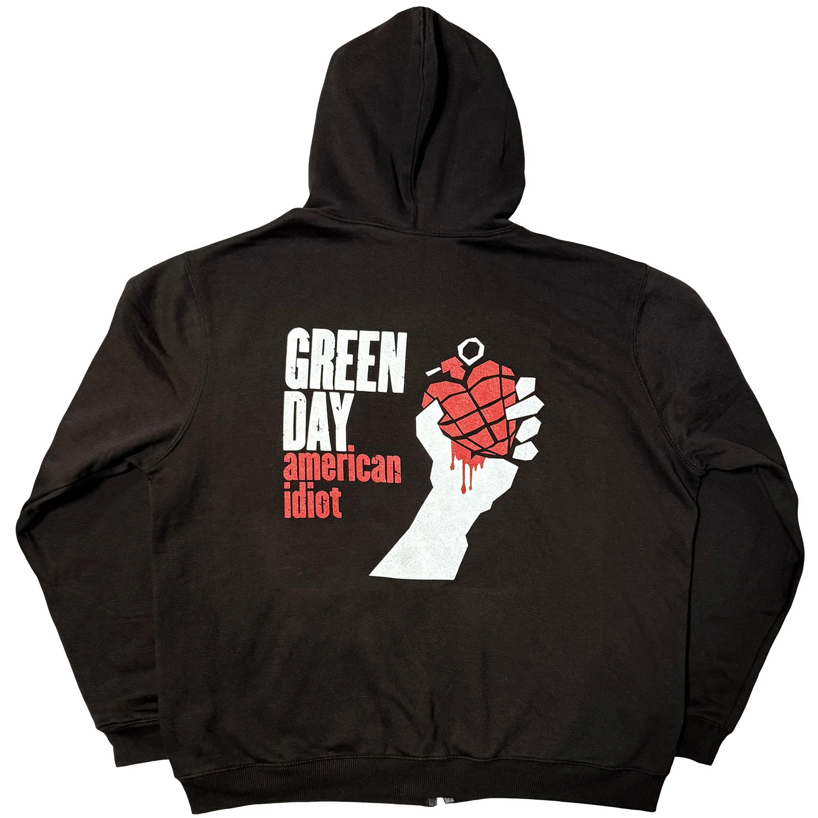 GREEN DAY - AMERICAN IDIOT - Zipped Hoodie Black (Back Print) - Image 2