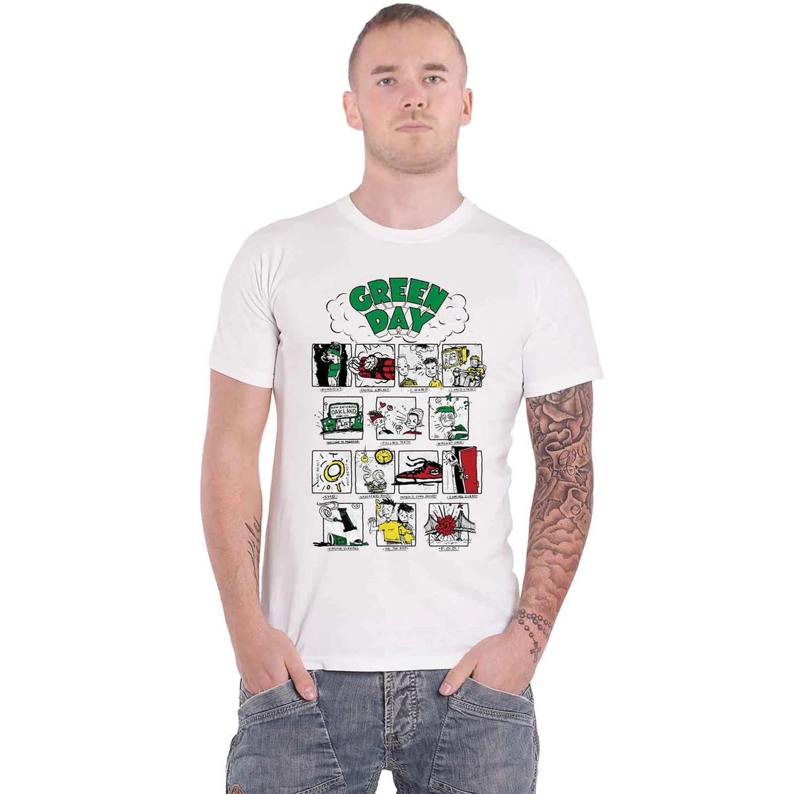 GREEN DAY - DOOKIE RRHOF - T-Shirt White - Image 2