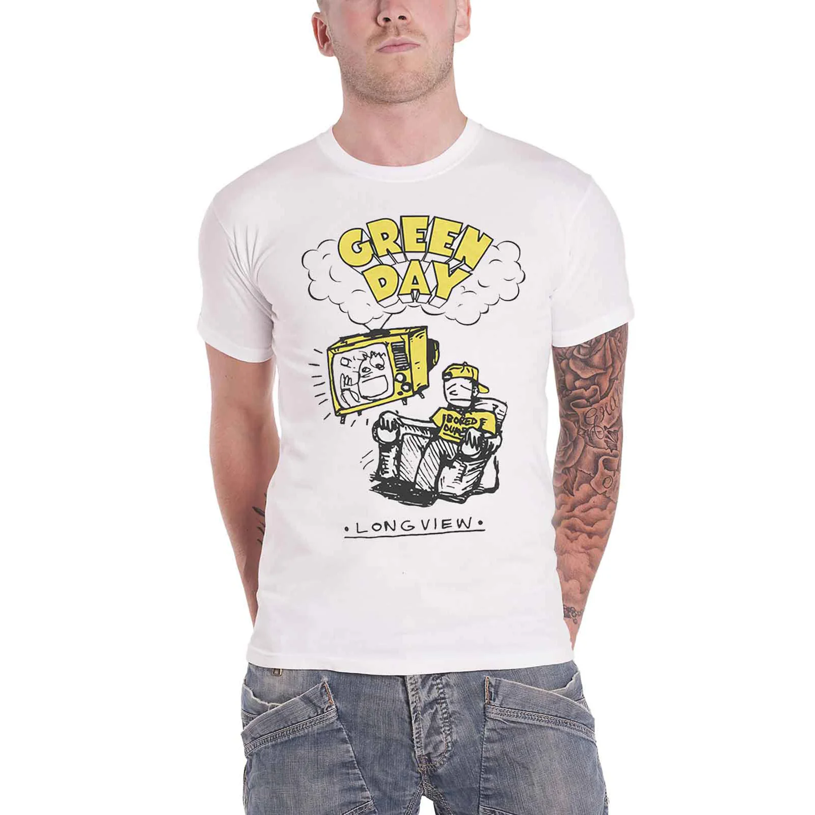 GREEN DAY - LONGVIEW DOODLE - T-Shirt White - Image 2