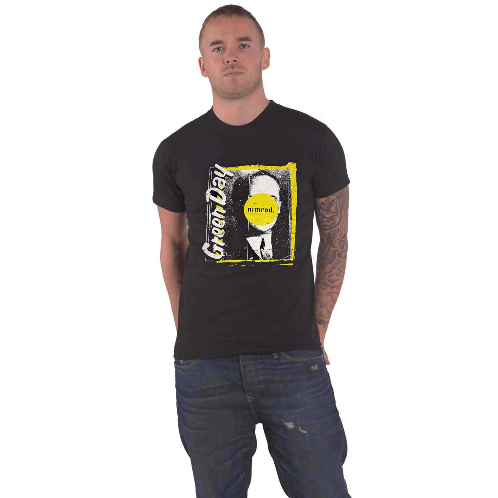 GREEN DAY - NIMROD TRACKLIST - T-Shirt Black (Back Print) - Image 3