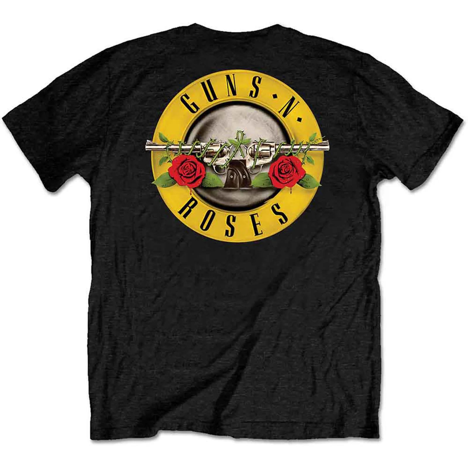 GUNS N ROSES - CLASSIC LOGO - Retail Pack T-Shirt Black (Back Print) - Image 2
