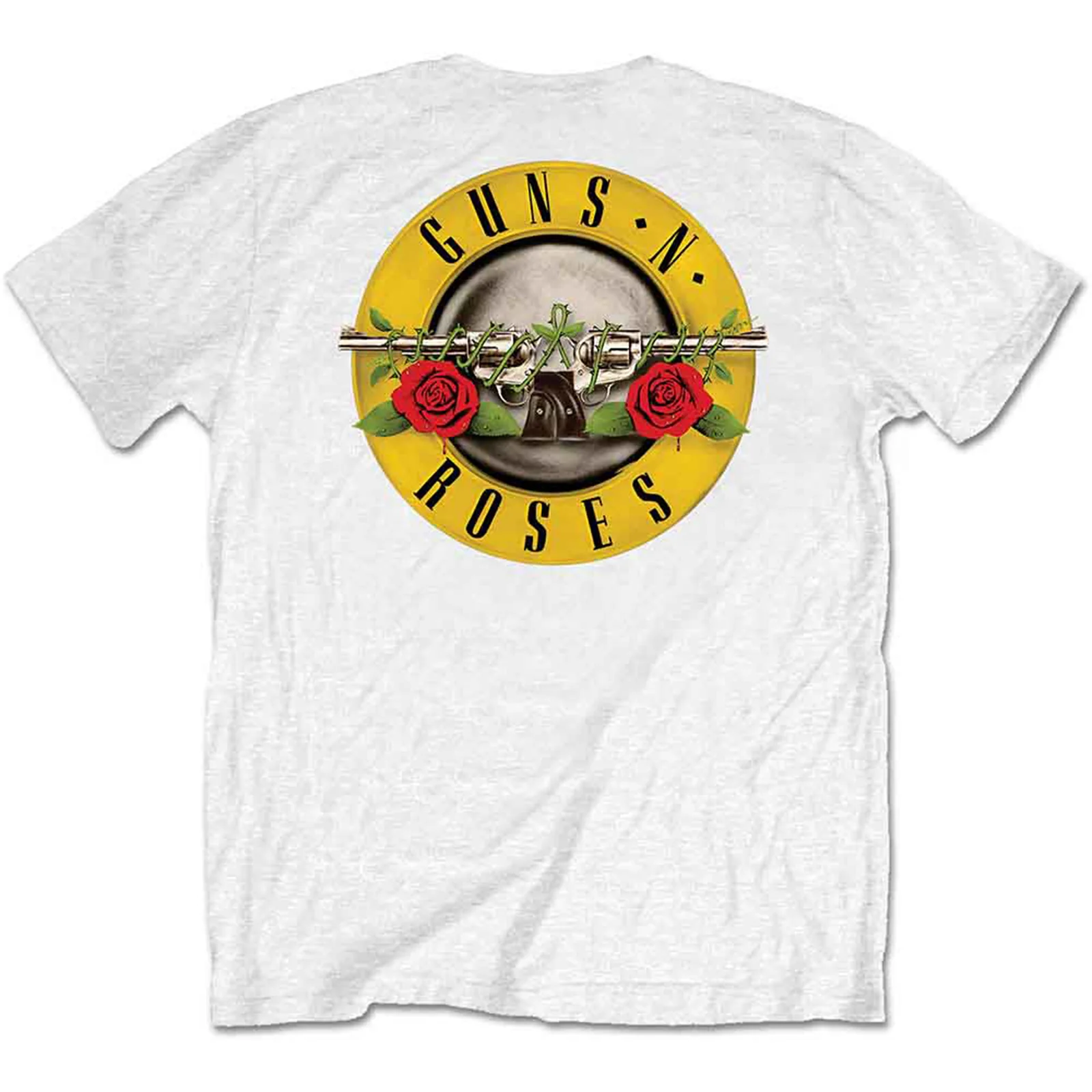 GUNS N ROSES - CLASSIC LOGO - Retail Pack T-Shirt White (Back Print) - Image 2