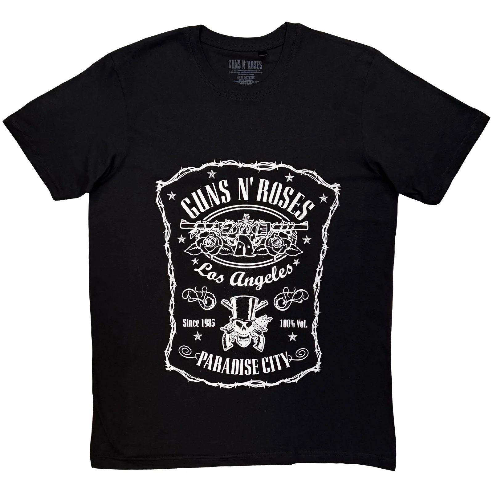 GUNS N ROSES - PARADISE CITY LABEL - T-Shirt Black