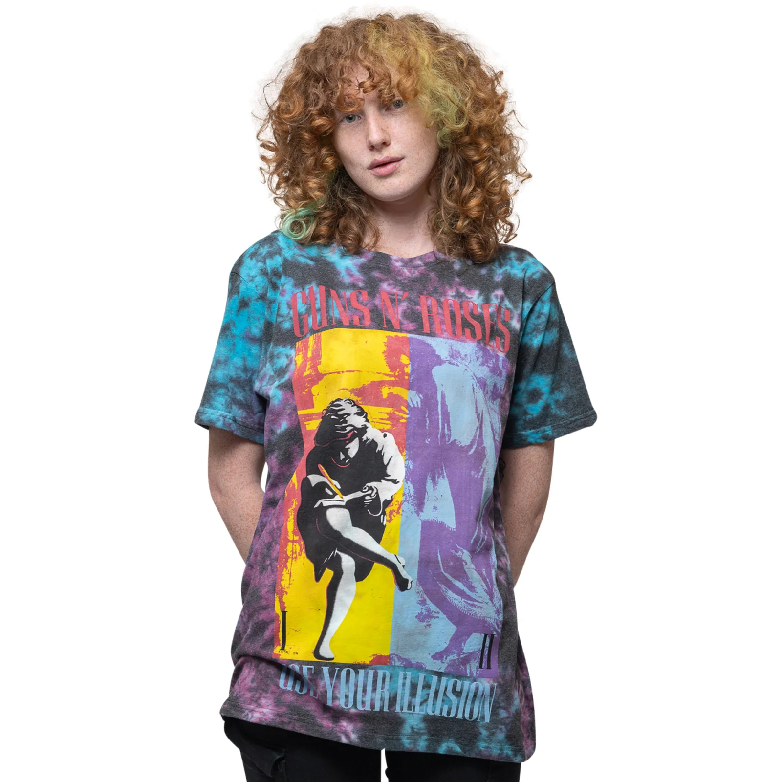 GUNS N ROSES - USE YOUR ILLUSION - T-Shirt Blue (Wash Collection) - Image 3