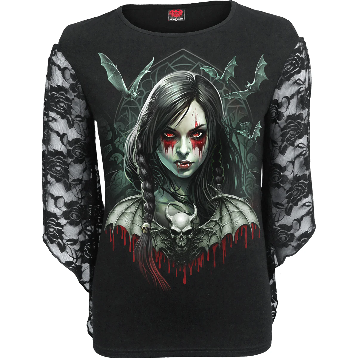 HALLOW'S EVE - Rose Lace Sleeve Top