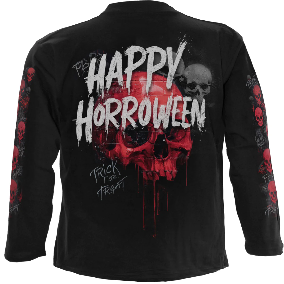 HAPPY HORROWEEN - Longsleeve T-Shirt Black - Image 2