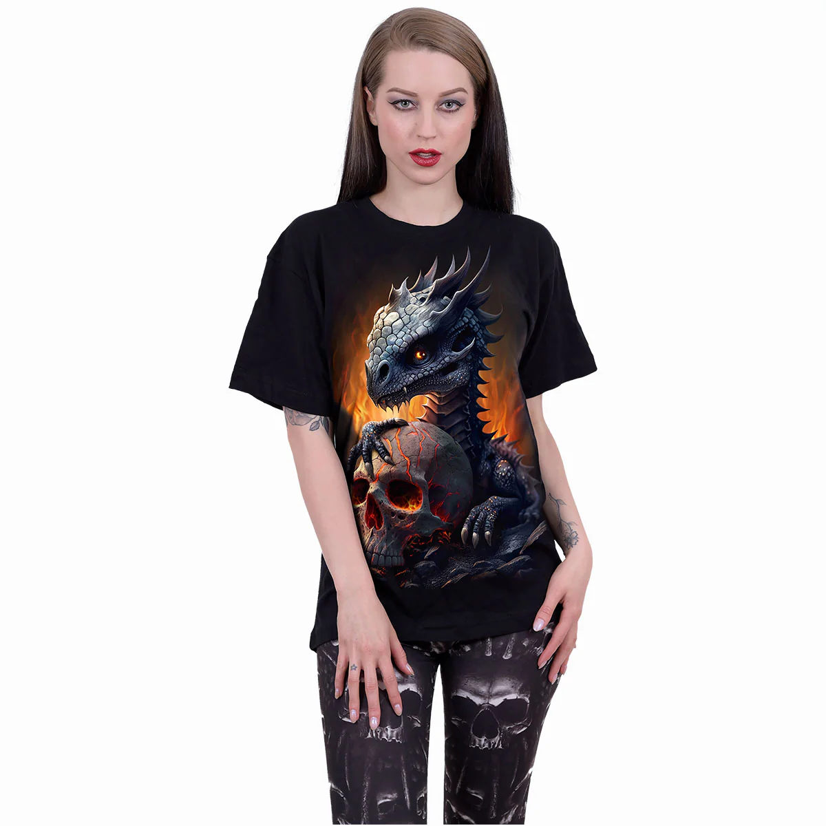HATCHLING - Front Print T-Shirt Black - Image 2