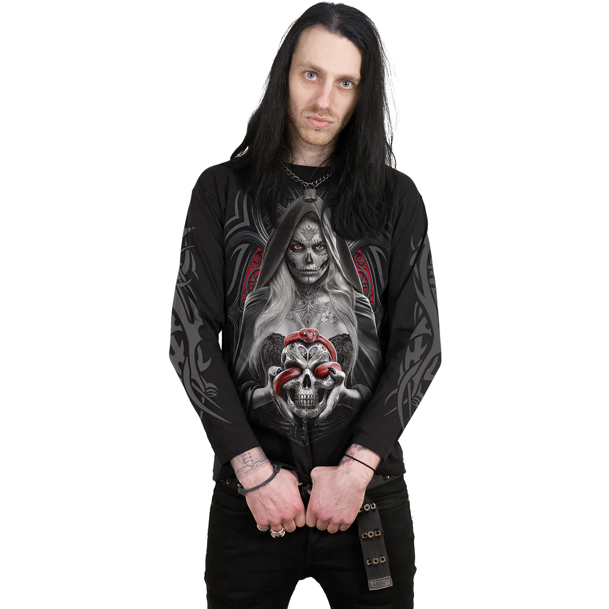 HIGH PRIESTESS - Longsleeve T-Shirt Black - Image 3