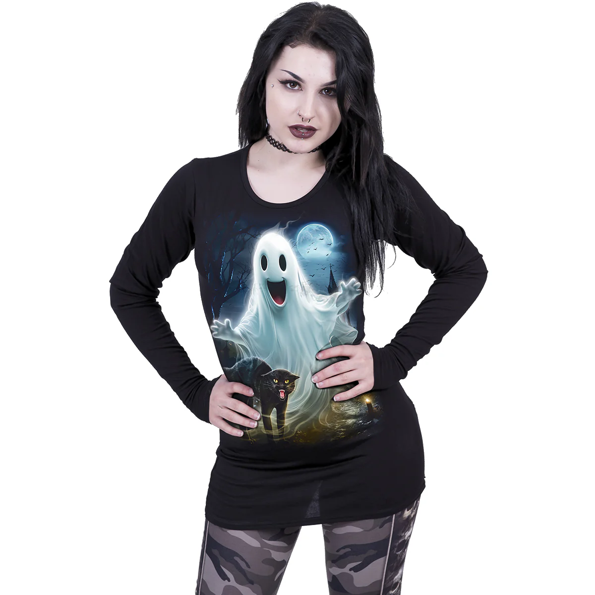 HIGH SPIRITS - Baggy Top Black - Image 2