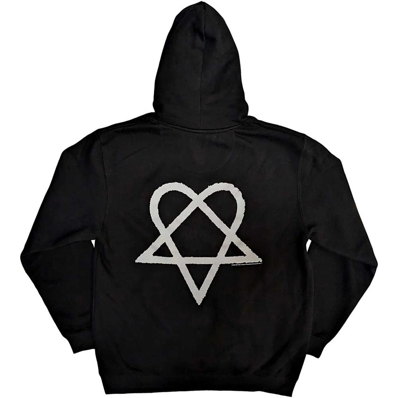 HIM - LOGO - Pullover Hoodie Black (Back Print) - Image 2