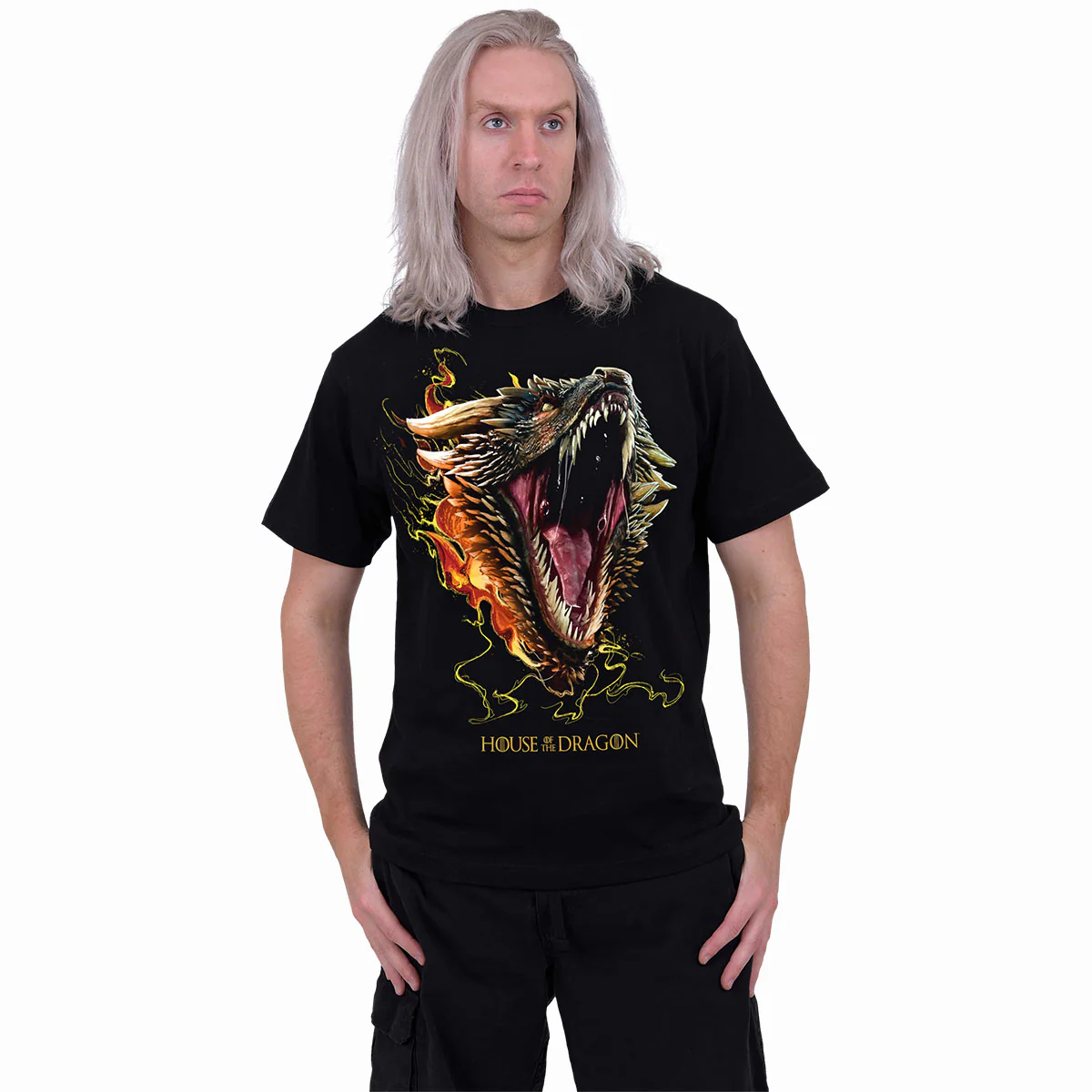 HOD 2 - DROGON - Front Print T-Shirt Black - Image 2