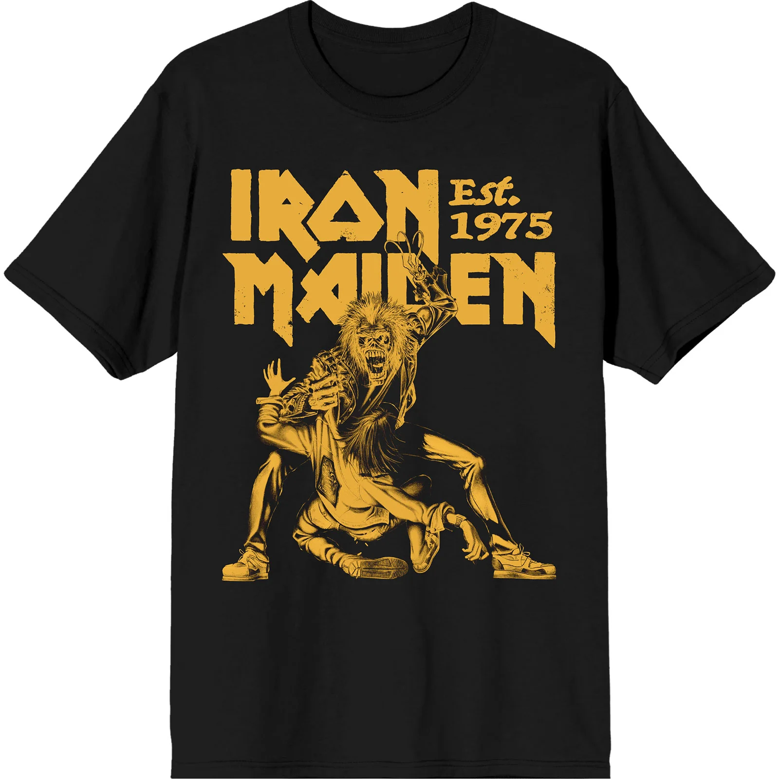 IRON MAIDEN - EST. 1975 CLAW YELLOW GRAPHIC - T-Shirt Black