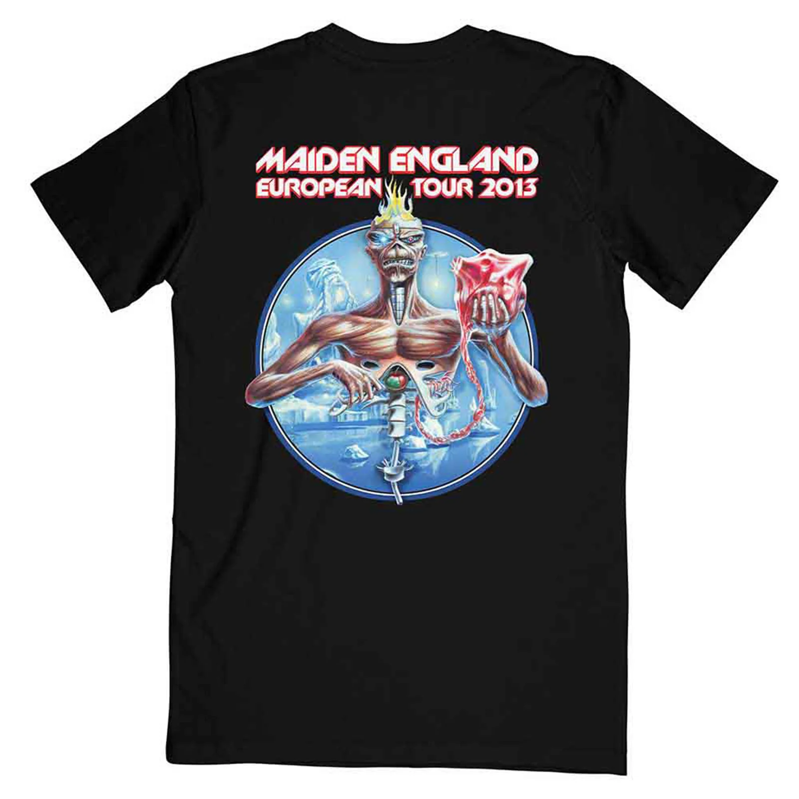 IRON MAIDEN - EURO TOUR - T-Shirt Black (Back Print) - Image 2