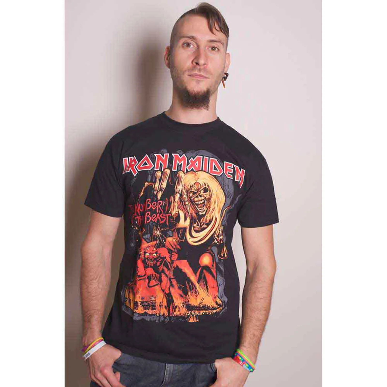 IRON MAIDEN - NUMBER OF THE BEAST GRAPHIC - T-Shirt Black - Image 2