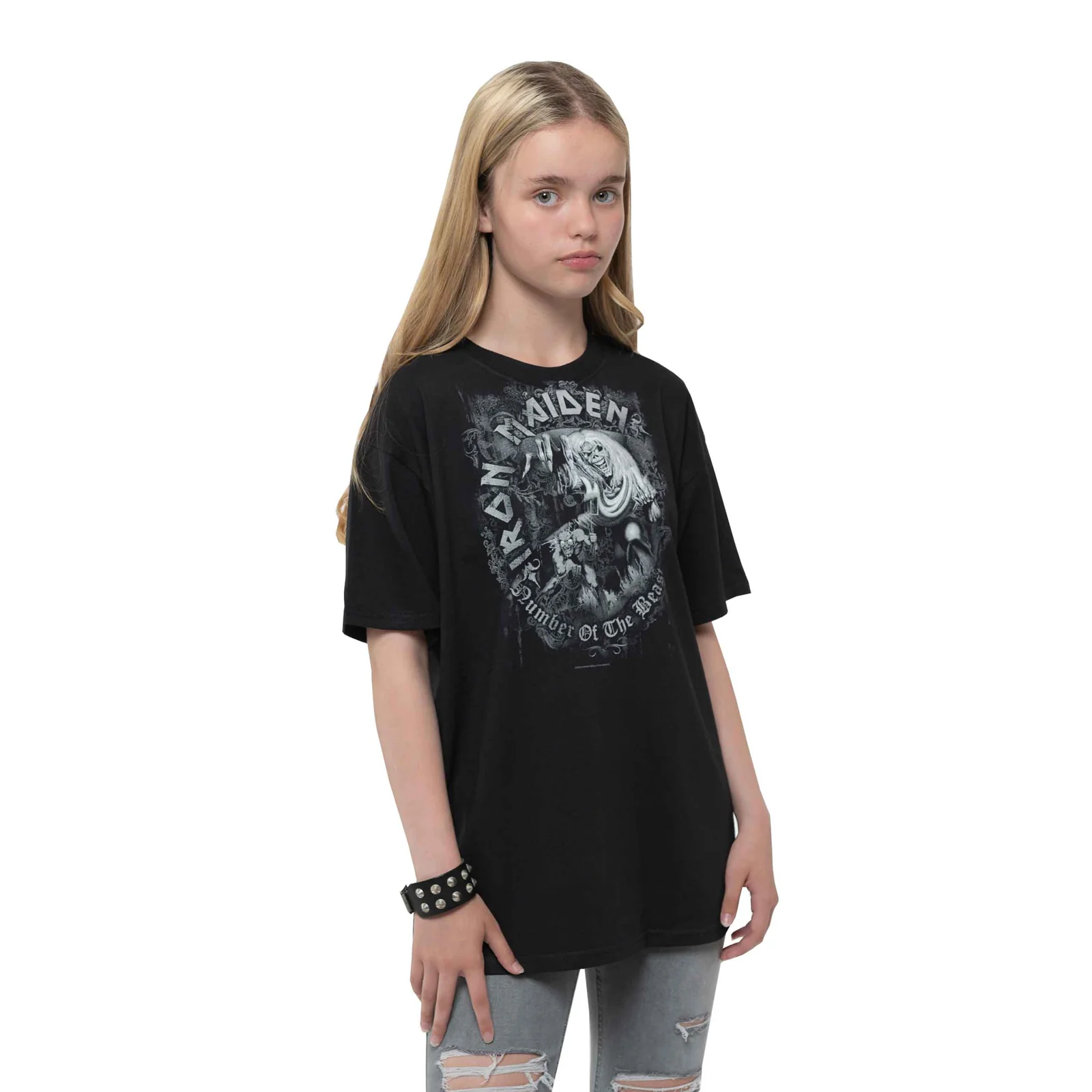 IRON MAIDEN - NUMBER OF THE BEAST - Kids T-Shirt Black - Image 2