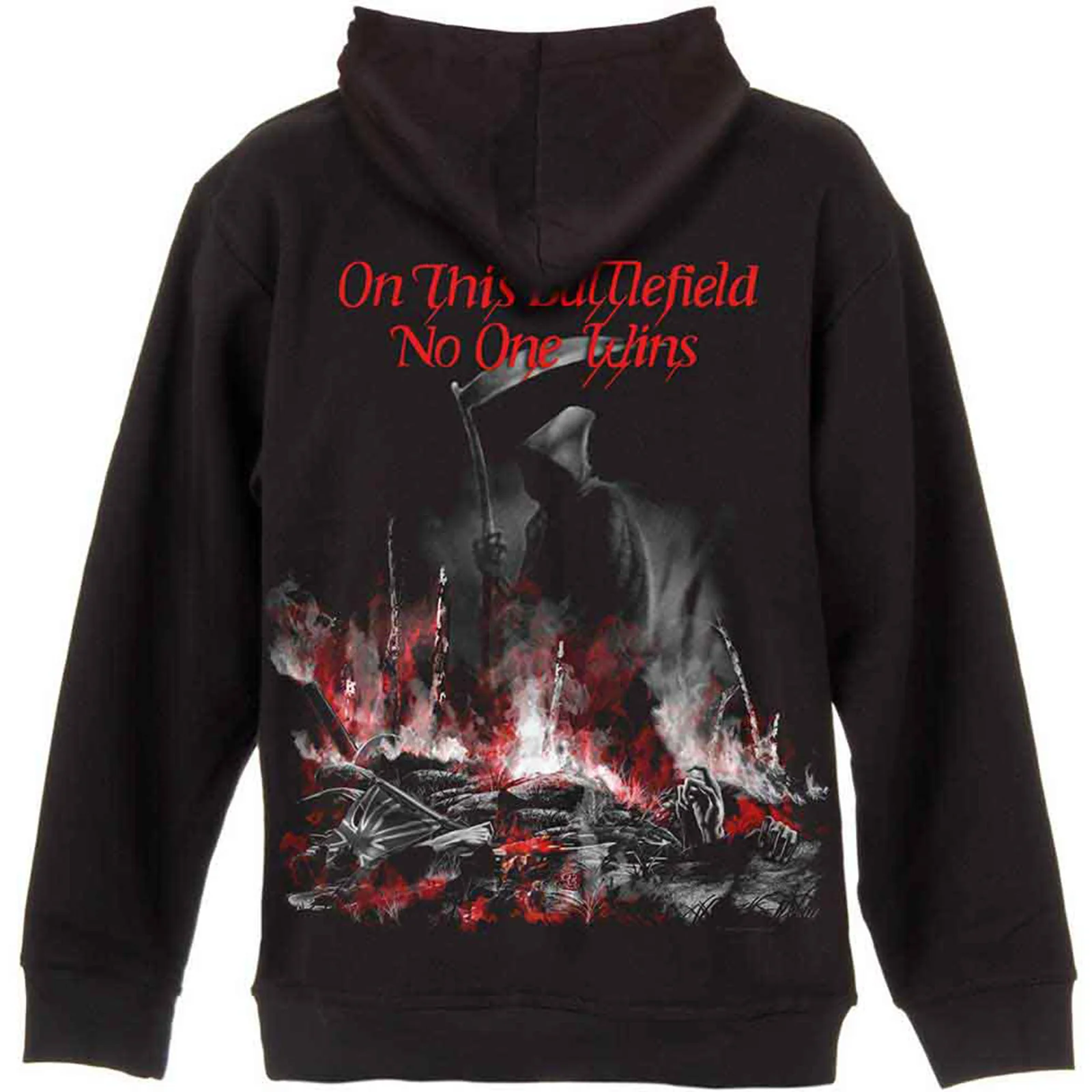 IRON MAIDEN - SCUFFED TROOPER - Zipped Hoodie Black (Back Print) - Image 2