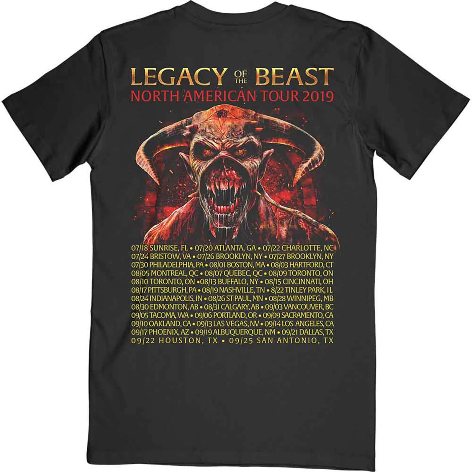 IRON MAIDEN - THE FLIGHT OF ICARUS - T-Shirt Black (Back Print) - Image 2