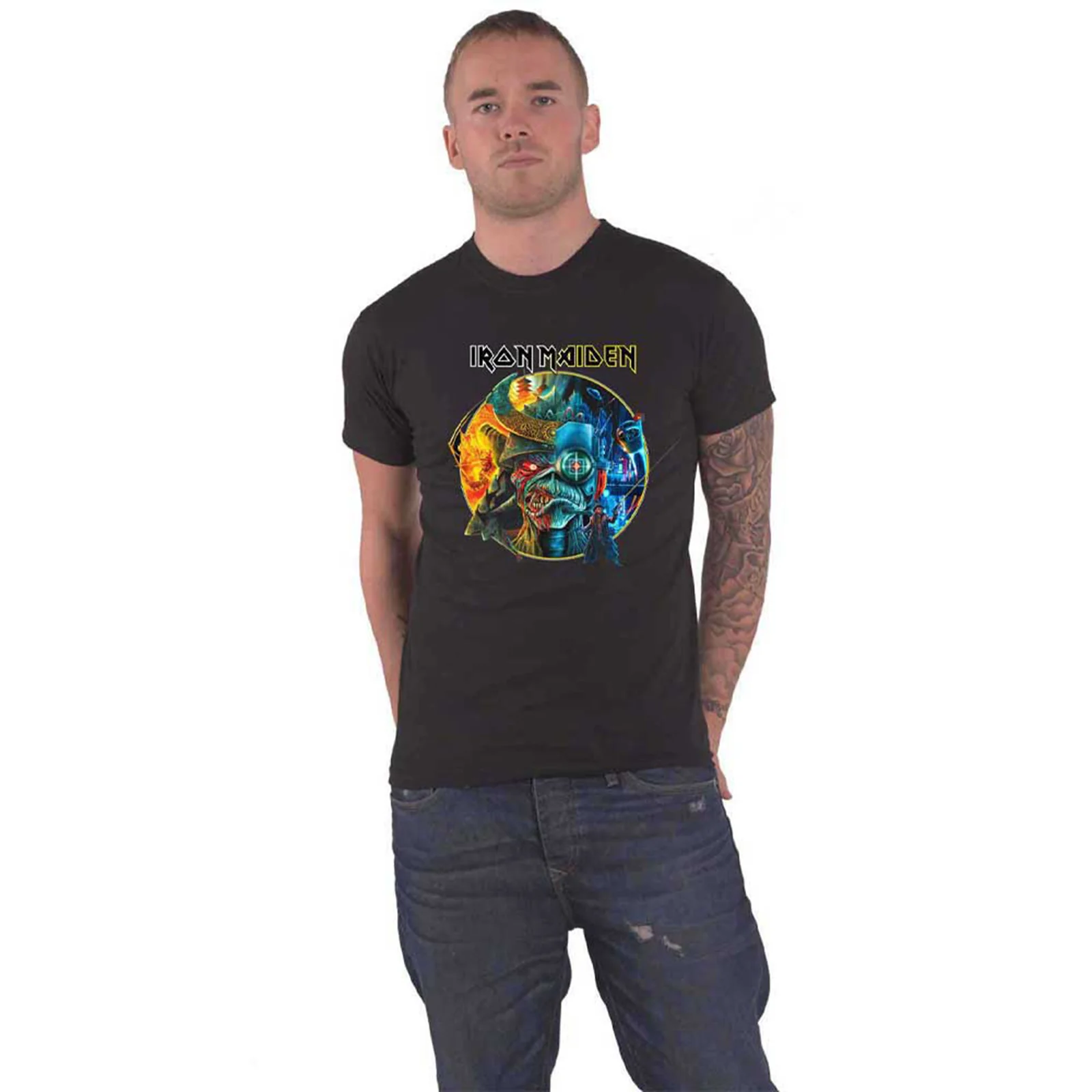 IRON MAIDEN - THE FUTURE PAST TOUR '23 CIRCLE ART - T-Shirt Black - Image 2