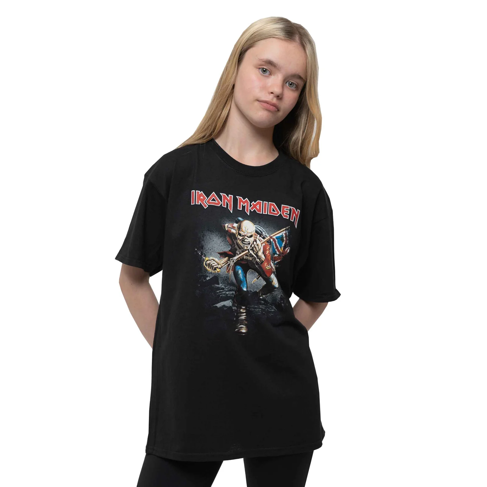 IRON MAIDEN - TROOPER - Kids T-Shirt Black - Image 2
