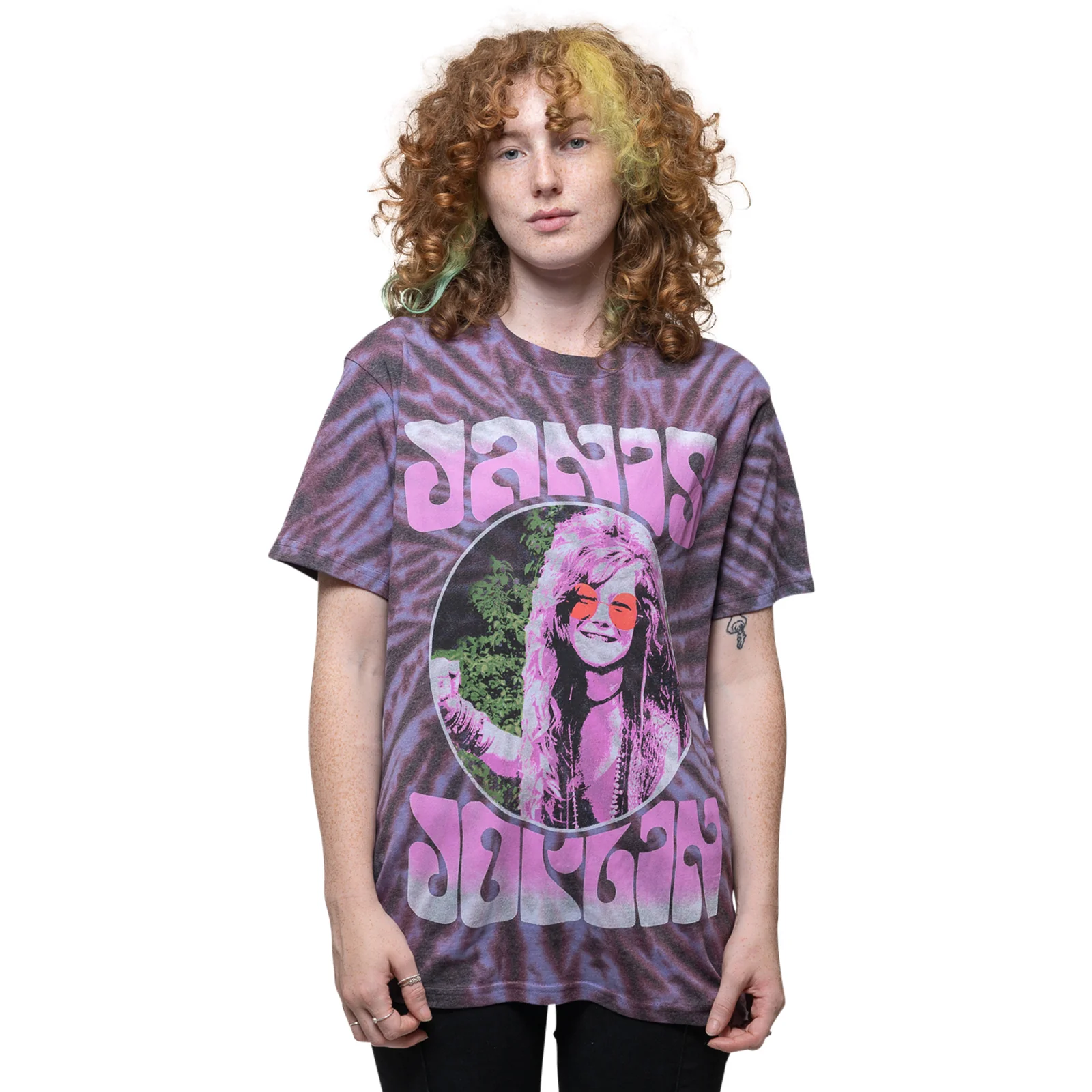 JANIS JOPLIN - PINK SHADES - T-Shirt Purple (Wash Collection) - Image 2