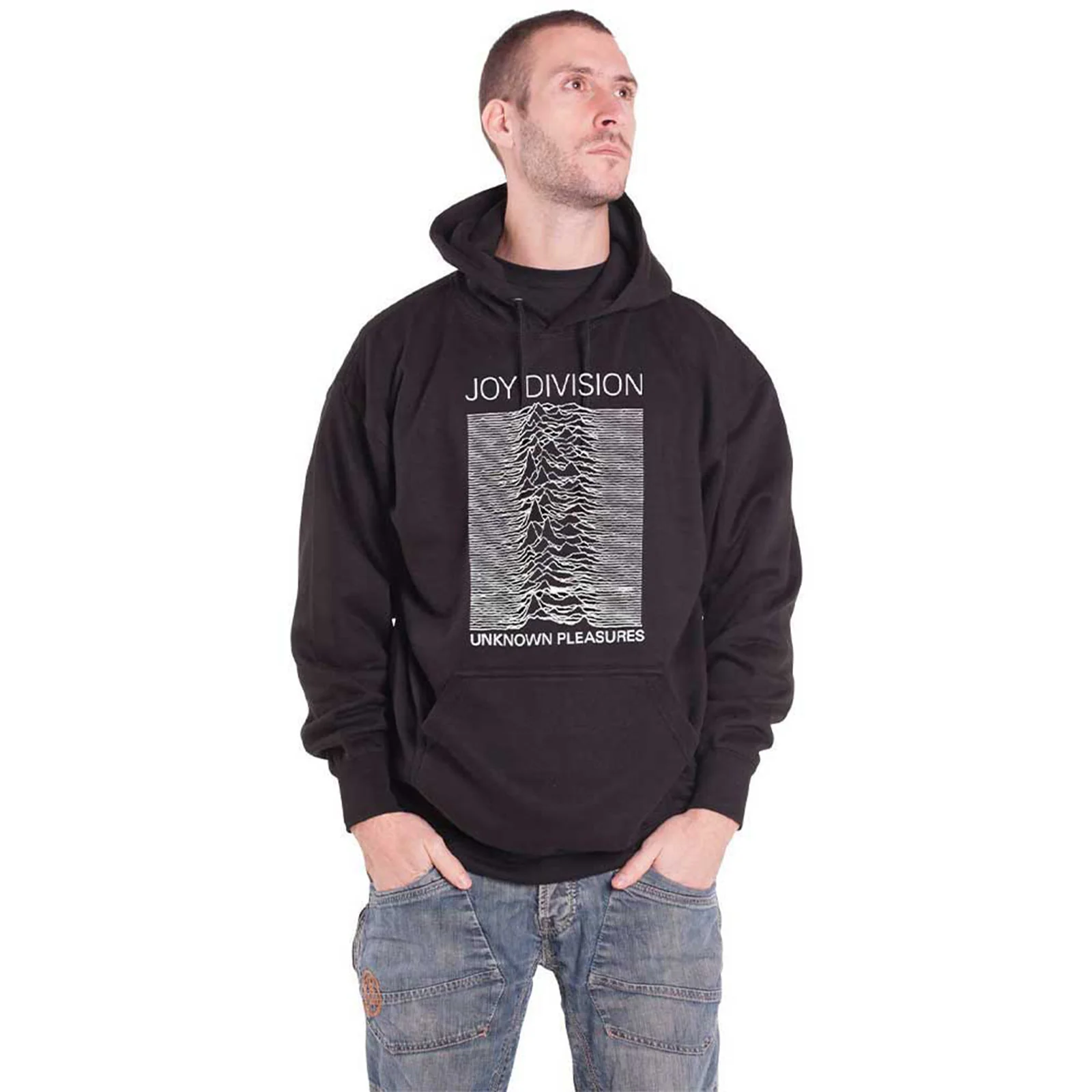 JOY DIVISION - UNKNOWN PLEASURES FP - Pullover Hoodie Black - Image 2