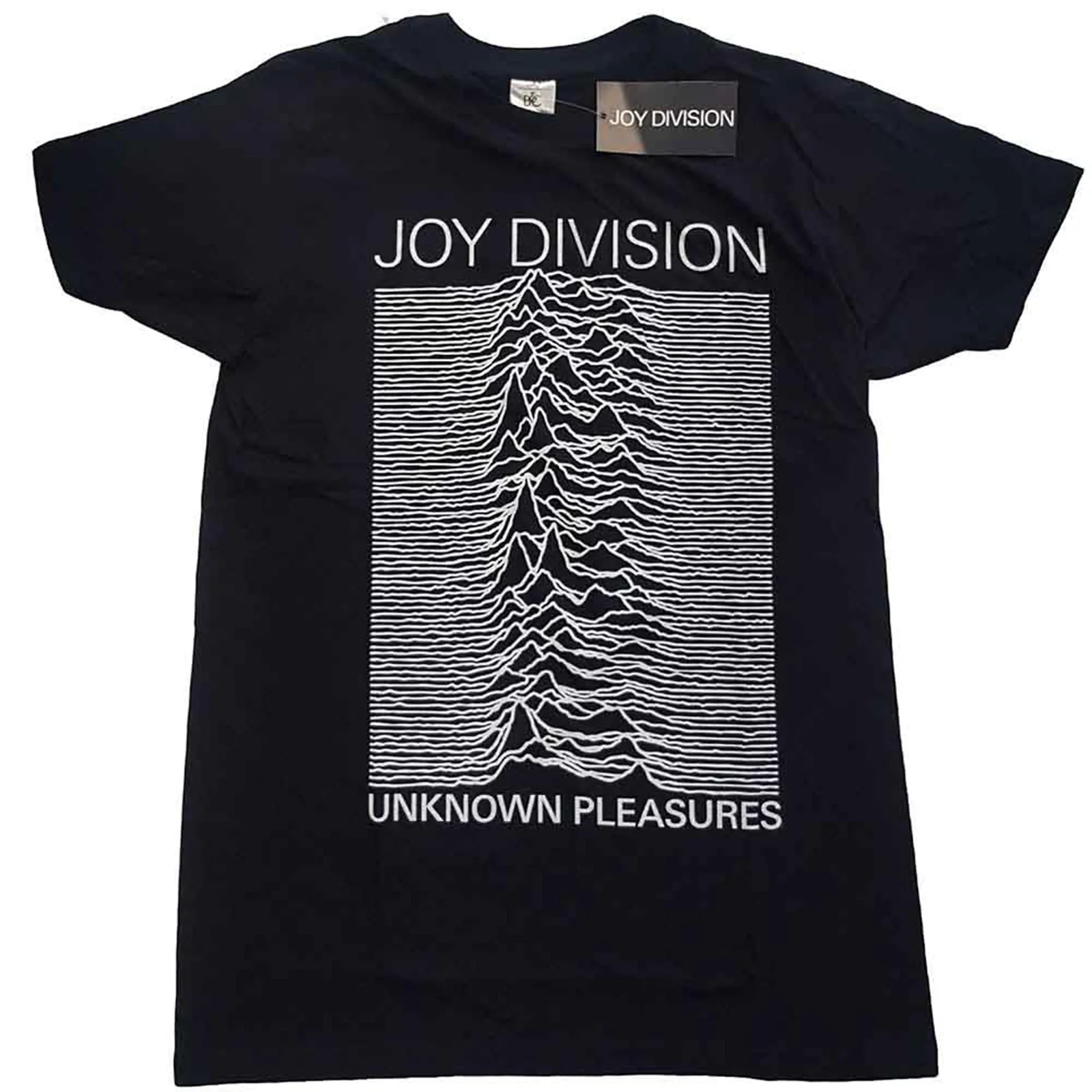 JOY DIVISION - UNKNOWN PLEASURES WHITE ON BLACK - T-Shirt Black