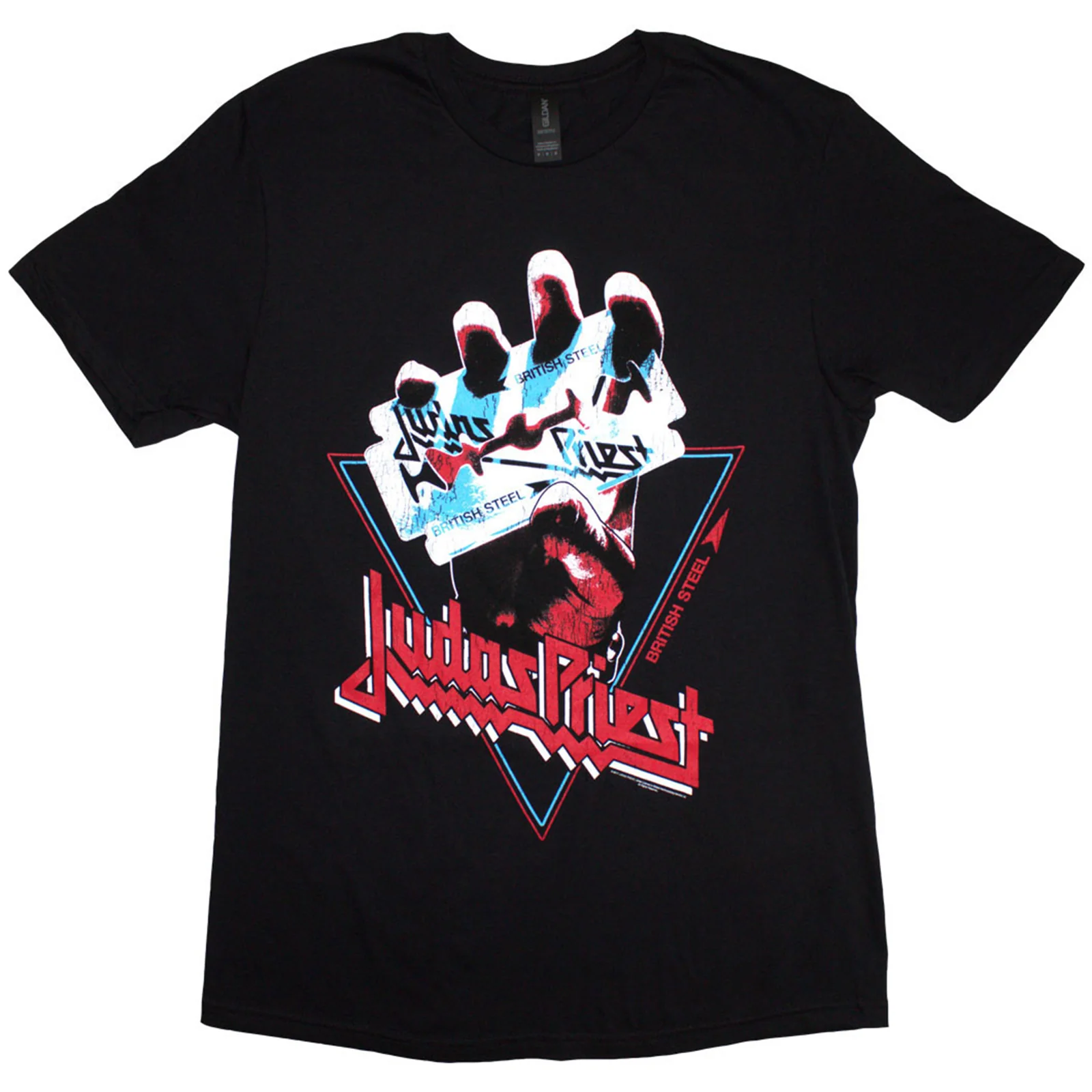 JUDAS PRIEST - BRITISH STEEL HAND TRIANGLE - T-Shirt Black
