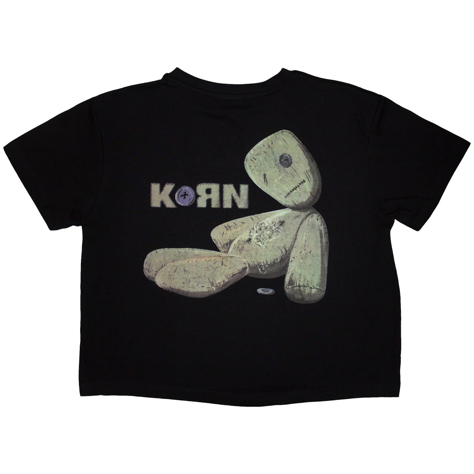 KORN - DOLL ISSUES - Crop Top Black (Back Print) - Image 2