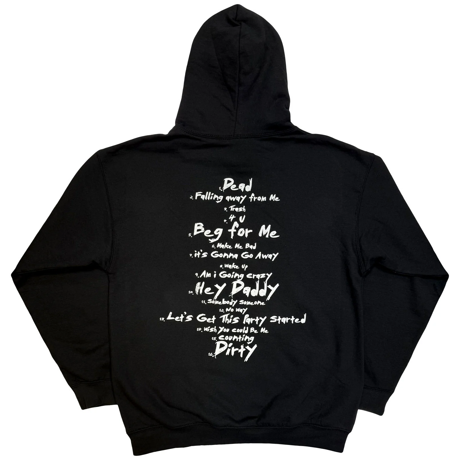 KORN - ISSUES TRACKLIST - Pullover Hoodie Black (Back Print) - Image 2