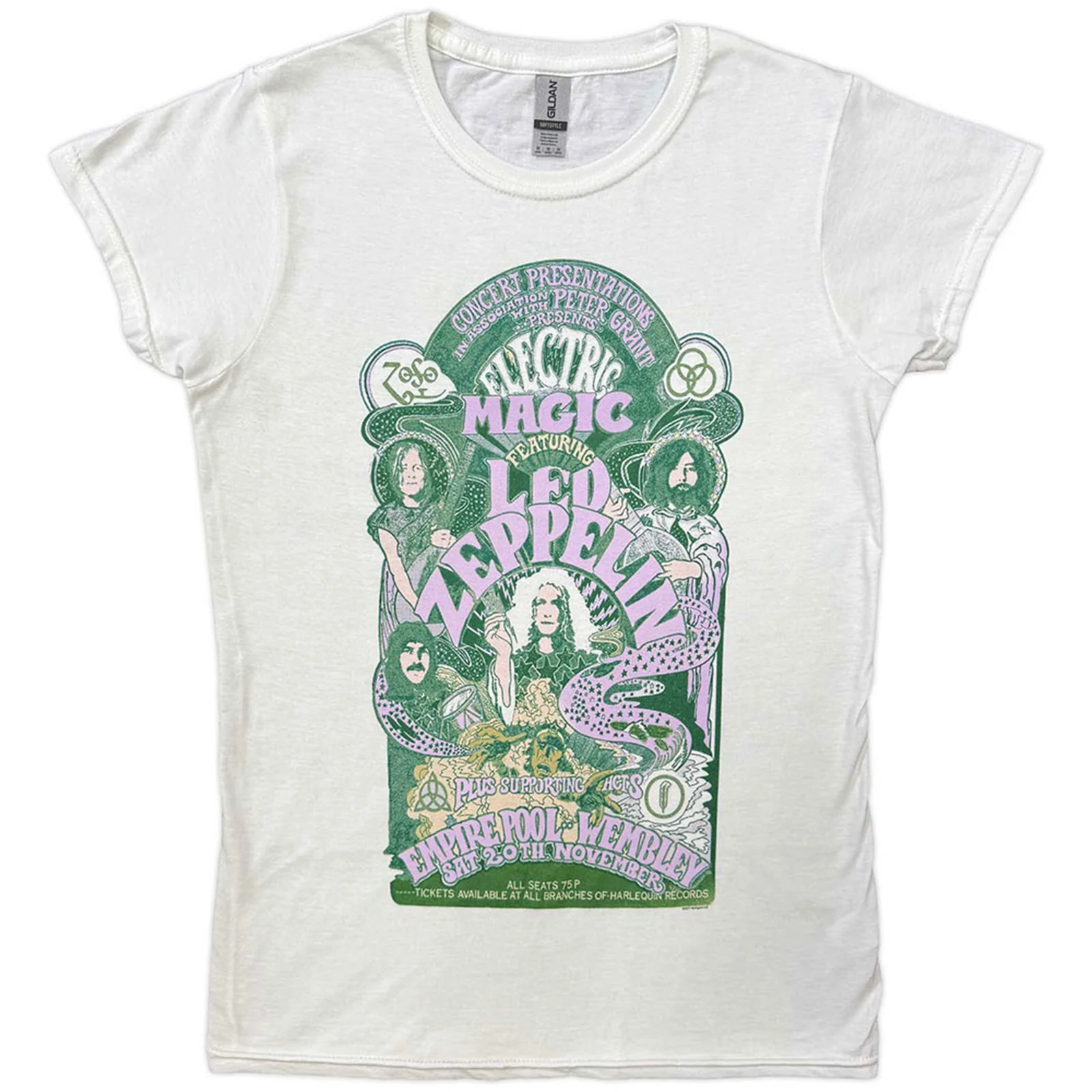 LED ZEPPELIN - ELECTRIC MAGIC - Ladies T-Shirt White