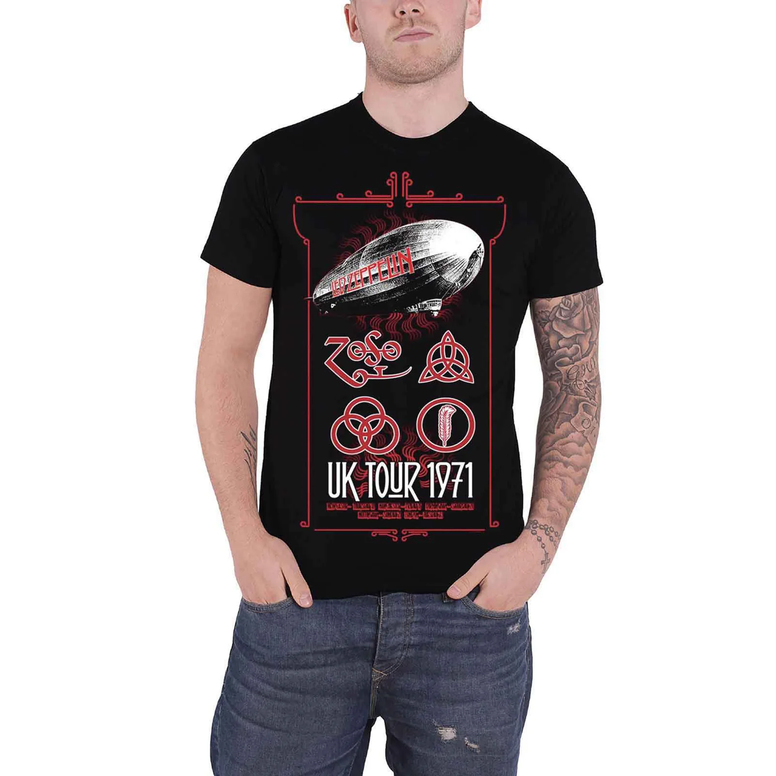 LED ZEPPELIN - UK TOUR '71. - T-Shirt Black - Image 2