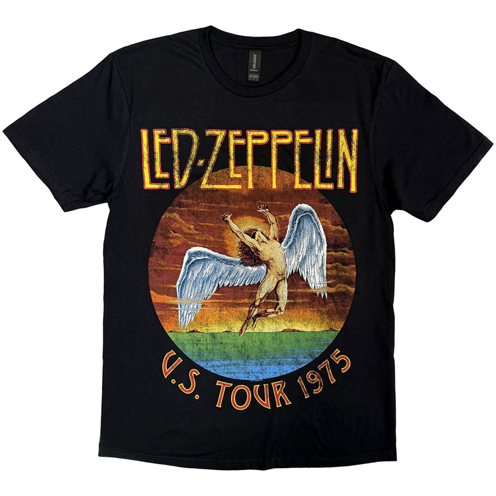 LED ZEPPELIN - USA TOUR '75. - T-Shirt Black