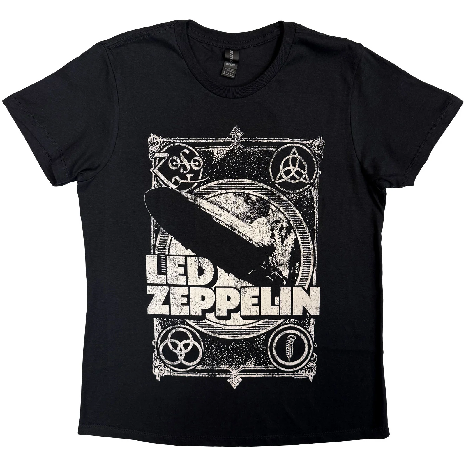 LED ZEPPELIN - VINTAGE PRINT LZ1 - Ladies T-Shirt Black