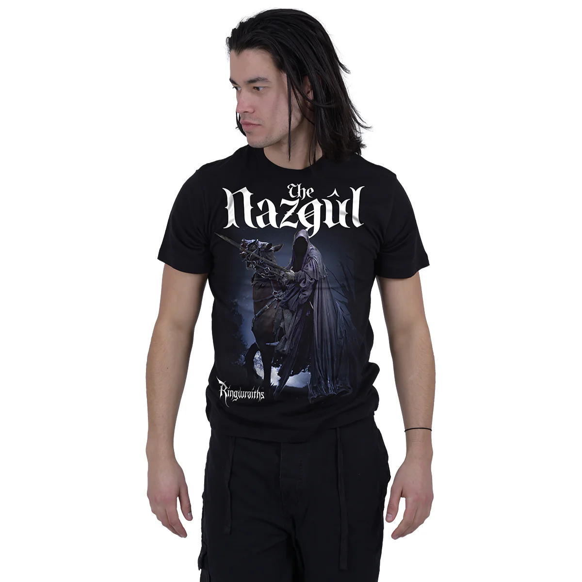 LOTR - THE NAZGUL - RINGWRAITHS - Front Print T-Shirt Black - Image 2