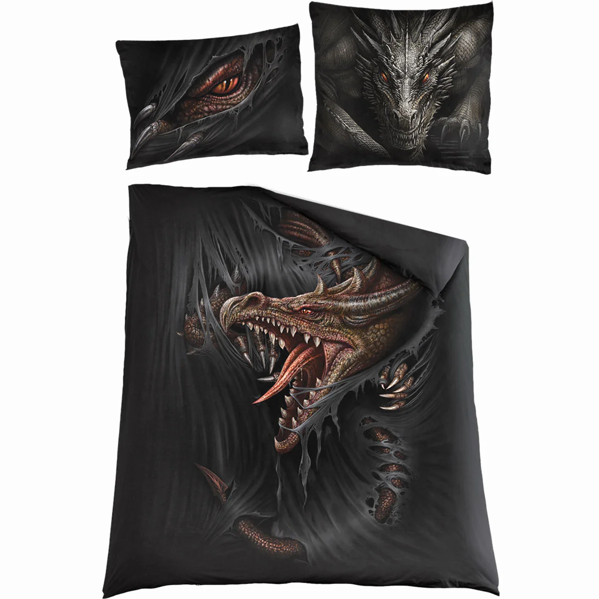 MAJESTIC DRACO - Double Duvet Cover + UK And EU Pillow case - Image 2