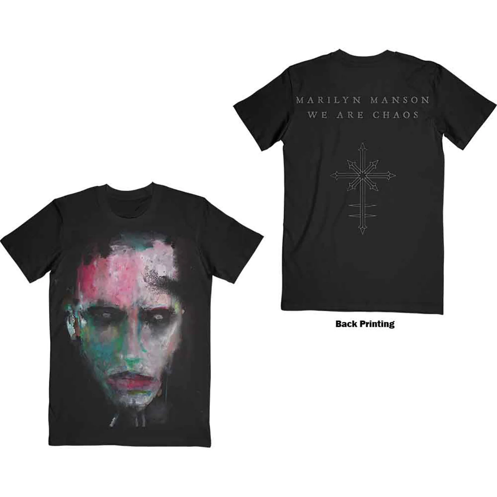 MARILYN MANSON - WE ARE CHAOS - T-Shirt Black (Back Print)