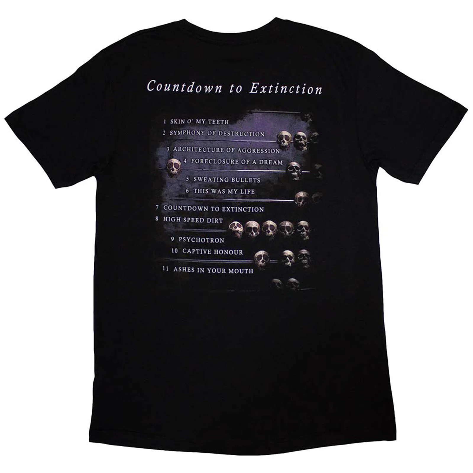 MEGADETH - COUNTDOWN - T-Shirt Black (Back Print) - Image 2