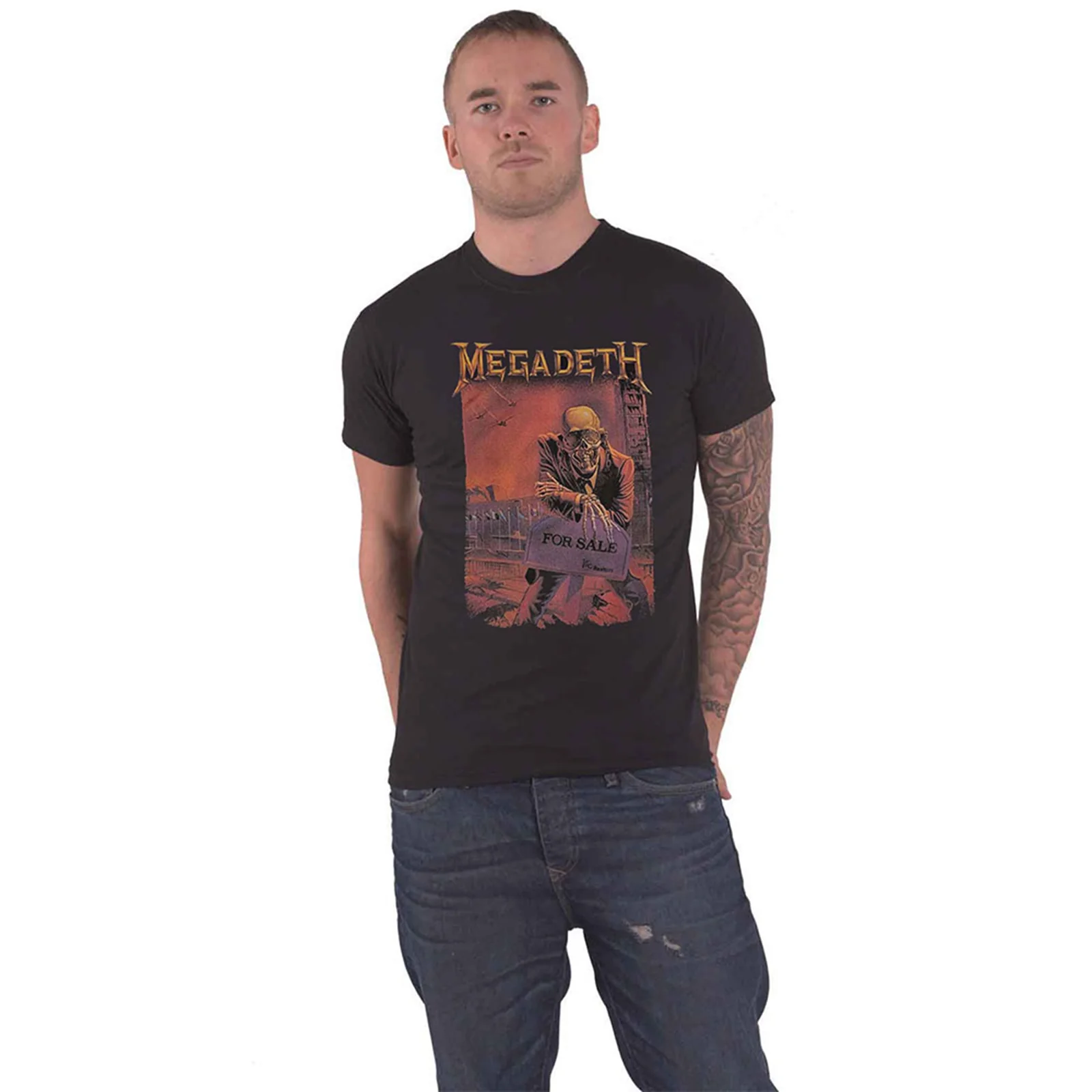 MEGADETH - PEACE SELLS ALBUM COVER - T-Shirt Black (Back Print) - Image 3