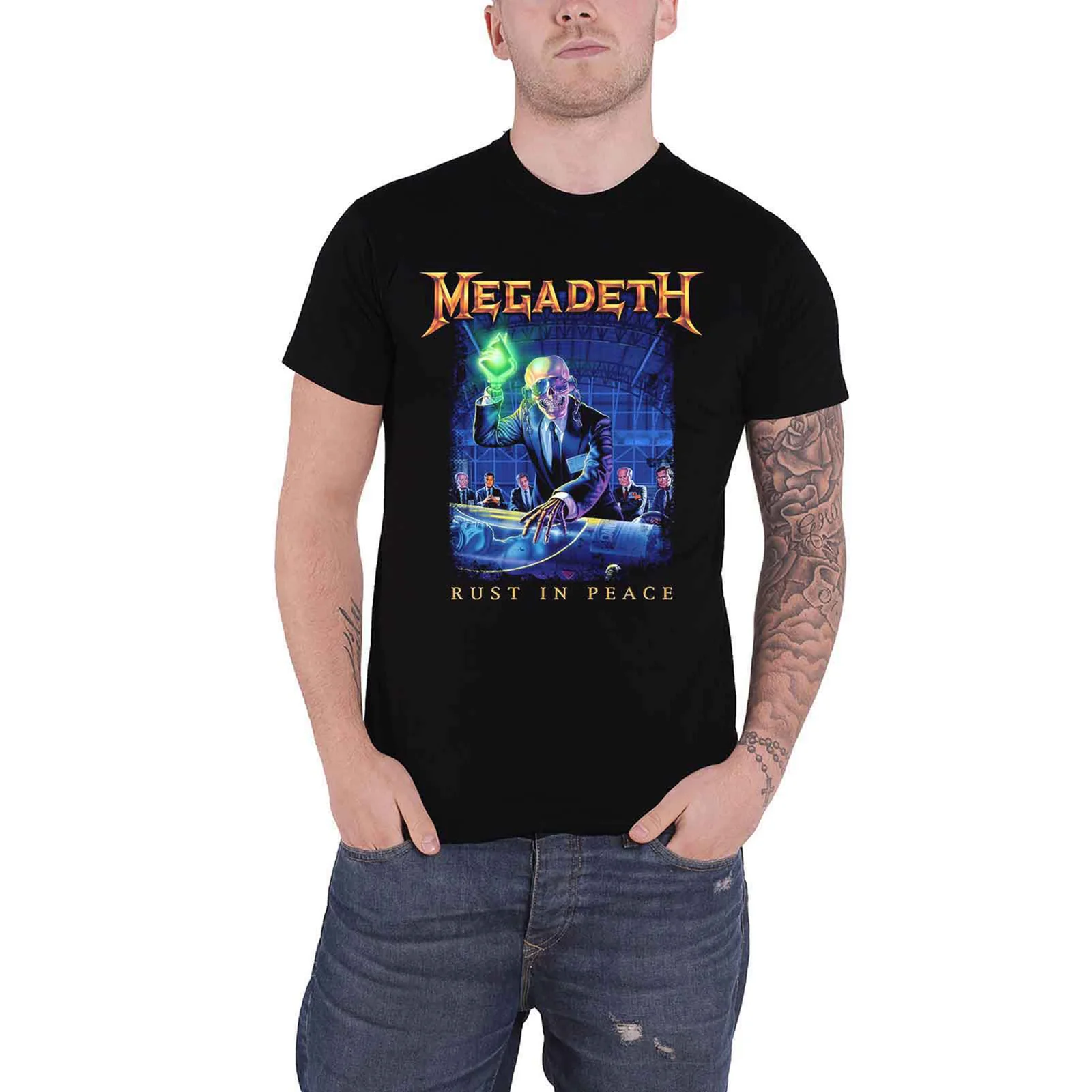 MEGADETH - RUST IN PEACE TRACK LIST - T-Shirt Black (Back Print) - Image 3