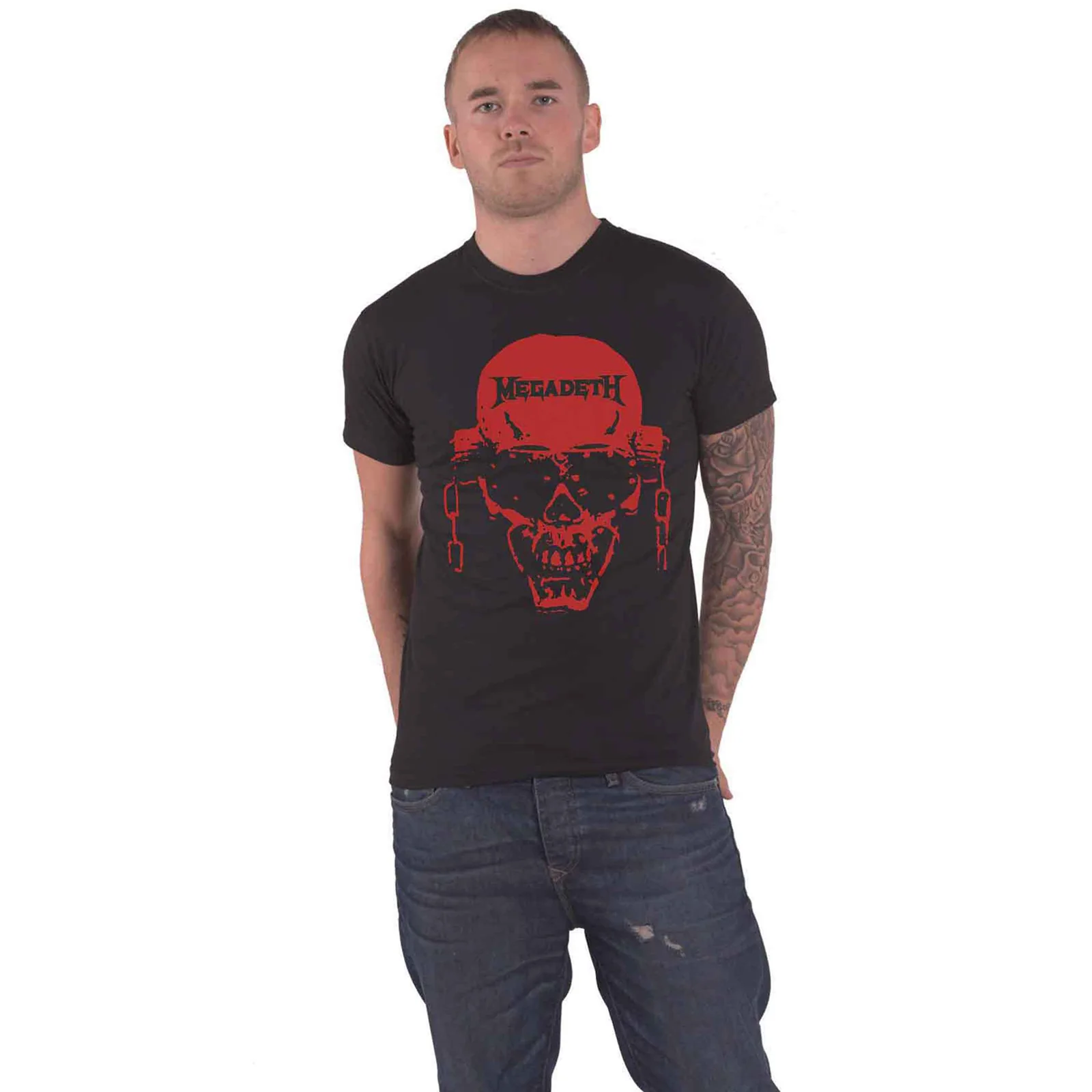 MEGADETH - VIC HI-CONTRAST RED - T-Shirt Black - Image 2