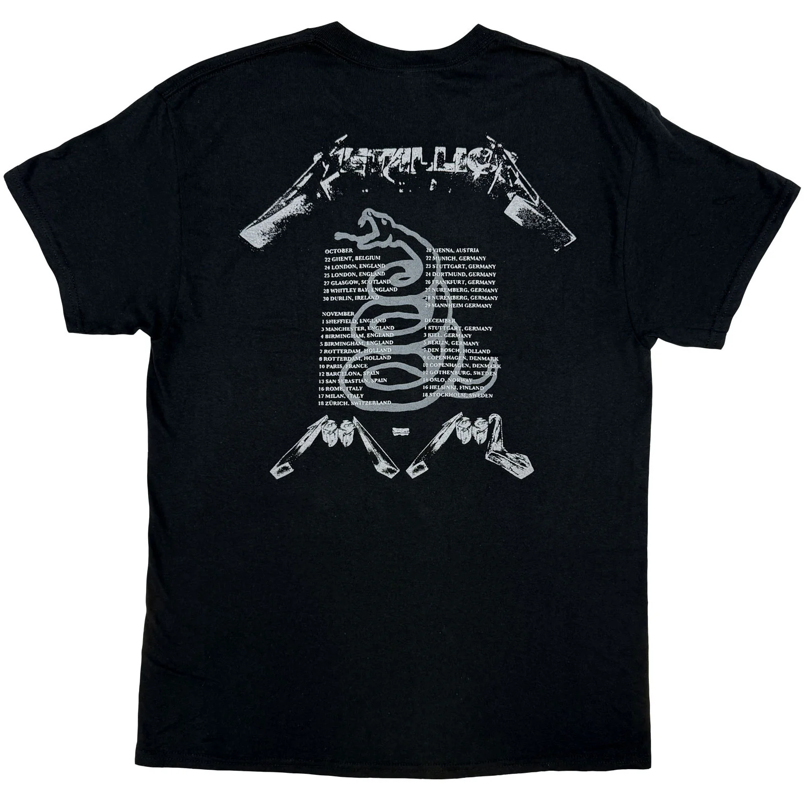 METALLICA - 4 FACES - T-Shirt Black (Back Print) - Image 2