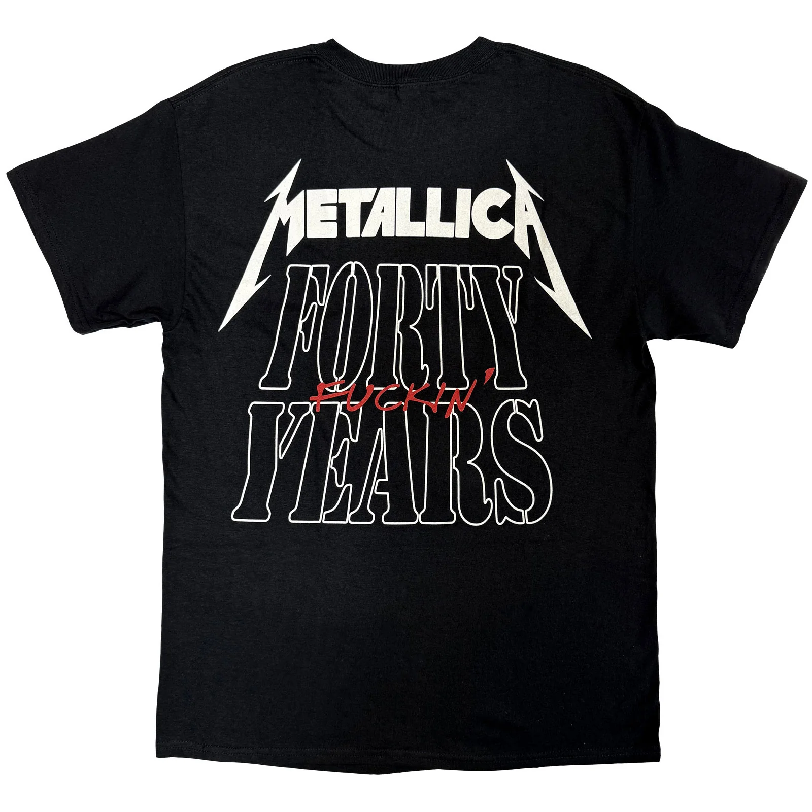 METALLICA - 40TH ANNIVERSARY FORTY YEARS - T-Shirt Black (Back Print) - Image 2