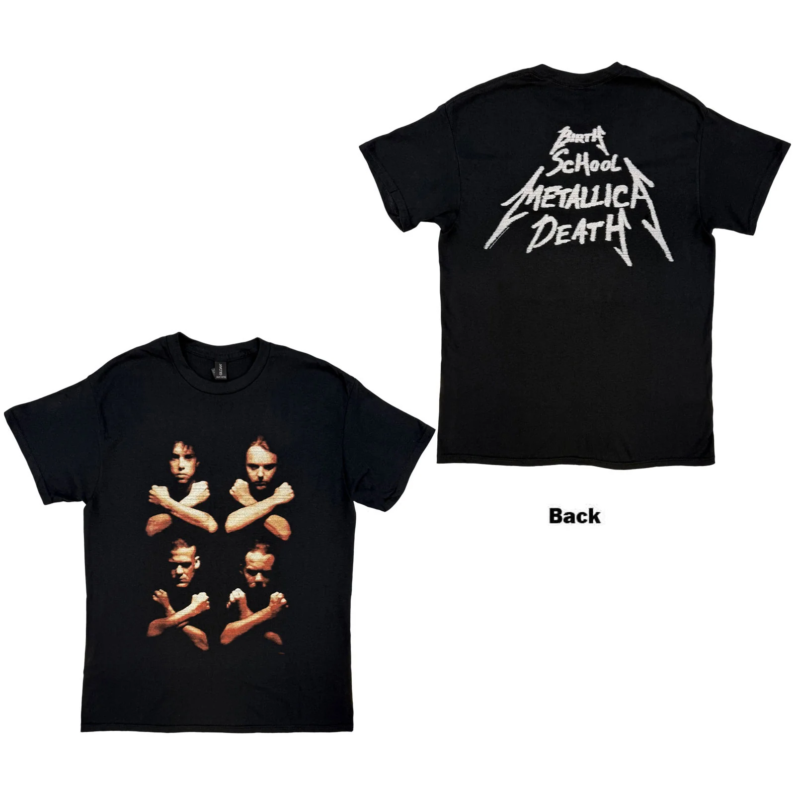 METALLICA - BIRTH DEATH CROSSED ARMS - T-Shirt Black (Back Print)