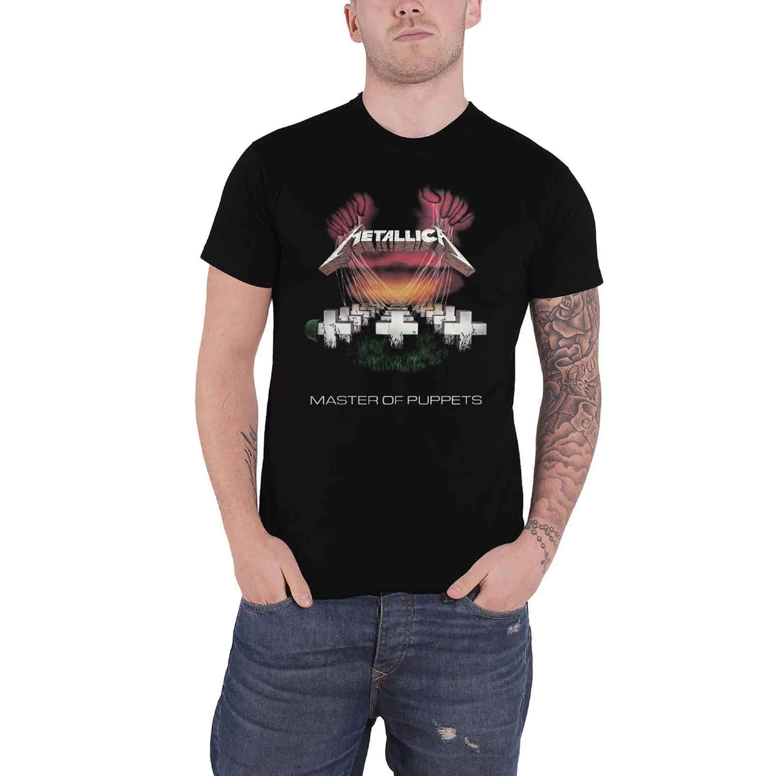 METALLICA - MASTER OF PUPPETS EUROPEAN TOUR '86. - T-Shirt Black (Back Print) - Image 3